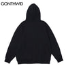 GONTHWID Blindfolded Toy Bear Print Hooded Sweatshirts Streetwear Hip Hop Men Casual Harajuku Hoodies Pullover Tops Male