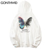 GONTHWID Butterfly Print Hoodies Sweatshirts Streetwear Hip Hop Harajuku Casual Hooded Sweat Shirts Mens Pullover Tops