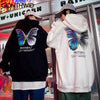 GONTHWID Butterfly Print Hoodies Sweatshirts Streetwear Hip Hop Harajuku Casual Hooded Sweat Shirts Mens Pullover Tops