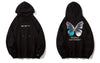 GONTHWID Butterfly Print Hoodies Sweatshirts Streetwear Hip Hop Harajuku Casual Hooded Sweat Shirts Mens Pullover Tops