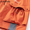 GONTHWID Cargo Shorts 3M Reflective Baggy Pockets Joggers Short Pants Mens Hip Hop Harajuku Casual Streetwear Trousers