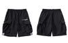 GONTHWID Cargo Shorts 3M Reflective Baggy Pockets Joggers Short Pants Mens Hip Hop Harajuku Casual Streetwear Trousers