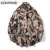 GONTHWID Chains and Belts Print Long Sleeve Mens Shirts Casual Dress Shirt Hip Hop Hipster Button Down Streetwear Tops