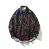 GONTHWID Chains and Belts Print Long Sleeve Mens Shirts Casual Dress Shirt Hip Hop Hipster Button Down Streetwear Tops