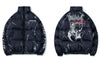 GONTHWID Cotton Padded Thick Parkas Jackets Streetwear Hip Hop Graffiti Bear Print Zipper Winter Coats Mens Casual Tops