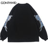 GONTHWID Creative 3D Angel Print Long Sleeve Tees Shirts Streetwear Hip Hop Hipster Casual Loose Tshirts Men Tops
