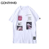 GONTHWID Creative Funny Print Short Sleeve Tees Shirts Streetwear Men Women Hip Hop Harajuku Casual Cotton Tshirts Male Fashion