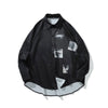 GONTHWID Creative Print Long Sleeve Dress Shirts Hip Hop Harajuku Urban Casual Button Donw Streetwear Shirt Tops Shirts