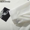 GONTHWID Creative Print Long Sleeve Dress Shirts Hip Hop Harajuku Urban Casual Button Donw Streetwear Shirt Tops Shirts