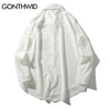 GONTHWID Creative Print Long Sleeve Dress Shirts Hip Hop Harajuku Urban Casual Button Donw Streetwear Shirt Tops Shirts