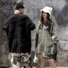GONTHWID Distressed Destroyed Knitted Jumper Sweaters Streetwear Men 2023 Hip Hop Harajuku Casual Pullover Knitwear Tops