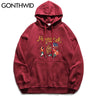 GONTHWID Embroidery Bear Fleece Sweatshirts Hoodies Streetwar 2023 Mens Harajuku Hip Hop Casual Pullover Hooded Tops