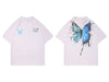 GONTHWID Graffiti Ink Butterfly Print Streetwear Tshirts Hip Hop Casual Short Sleeve Tees Shirts Men 2023 Summer Tops