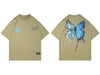GONTHWID Graffiti Ink Butterfly Print Streetwear Tshirts Hip Hop Casual Short Sleeve Tees Shirts Men 2023 Summer Tops