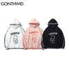 GONTHWID Graffiti Trapped Bear Tie Dye Hoodies Streetwear Hip Hop Harajuku Casual Pullover Hooded Sweatshirts Men Women Tops