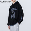 GONTHWID Graffiti Trapped Bear Tie Dye Hoodies Streetwear Hip Hop Harajuku Casual Pullover Hooded Sweatshirts Men Women Tops