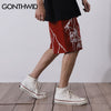 GONTHWID Harajuku Graffiti Print Shorts Harajuku Hip Hop Casual Baggy Pockets Short Trousers Streetwear Men Summer Pants