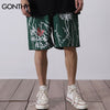 GONTHWID Harajuku Graffiti Print Shorts Harajuku Hip Hop Casual Baggy Pockets Short Trousers Streetwear Men Summer Pants