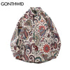 GONTHWID Harajuku Streetwear Shirts Coats Graffiti Bandana Paisley Pattern Pockets Shirt Hip Hop Long Sleeve Button Tops