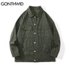 GONTHWID Harajuku Streetwear Shirts Coats Leopard Print Button Blouse Long Sleeve Shirt Casual Hip Hop Loose Mens Tops
