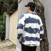 GONTHWID Harajuku Tie Dye Striped Pullover Sweatshirts Hoodies 2023 Mens Hip Hop Casual Streetwear Hoodie Outwear Tops