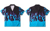 GONTHWID Hawaiian Beach Shirts Hip Hop Fire Flame Casual Button Shirt Mens Summer Short Sleeve Holiday Party Blouse Tops