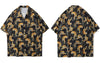 GONTHWID Hawaiian Beach Shirts Streetwear Animal Tigers Print Short Sleeve Shirt Harajuku Hip Hop Casual Aloha HolidayTops