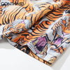 GONTHWID Hawaiian Shirt Streetwear Animal Tiger Shirts Streetwear Men Hip Hop Harajuku Casual Beach Holiday Button Casual Tops