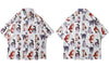 GONTHWID Hawaiian Shirts Harajuku Cartoon Animal Cats Print Beach Shirt Holiday Streetwear Hip Hop Tropical Casual Tops