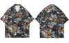 GONTHWID Hawaiian Shirts Harajuku Chinese Dragon Beach Shirt Streetwear Hip Hop Casual Holiday Tropical Short Sleeve Button Tops