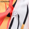 GONTHWID Hawaiian Shirts Streetwear Fire Flame Color Block Patchwork Shirt Men Harajuku Casual Hip Hop Beach Button Tops