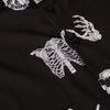 GONTHWID Hawaiian Shirts Streetwear Skull Skeleton Print Beach Shirt Streetwear Hip Hop Casual Tropical Harajuku Button Tops