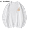 GONTHWID Hip Hop Embroidery Butterfly Sweatshirts Streetwear Mens Harajuku Casual Pullover Hoodies Hipster Tops Coats