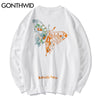 GONTHWID Hip Hop Embroidery Butterfly Sweatshirts Streetwear Mens Harajuku Casual Pullover Hoodies Hipster Tops Coats