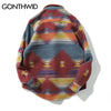 GONTHWID Hip Hop Tie Dye Snap Button Long Sleeve Shirts Men Casual Streetwear Dress Shirt Coats Male Hipster Shirts Tops