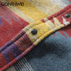 GONTHWID Hip Hop Tie Dye Snap Button Long Sleeve Shirts Men Casual Streetwear Dress Shirt Coats Male Hipster Shirts Tops