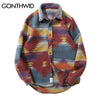 GONTHWID Hip Hop Tie Dye Snap Button Long Sleeve Shirts Men Casual Streetwear Dress Shirt Coats Male Hipster Shirts Tops