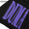 GONTHWID Hoodies Hip Hop Graffiti 3D Letter Print Hooded Sweatshirts Streetwear Harajuku Loose Casual Fleece Pullover Outerwear