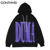 GONTHWID Hoodies Hip Hop Graffiti 3D Letter Print Hooded Sweatshirts Streetwear Harajuku Loose Casual Fleece Pullover Outerwear