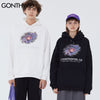 GONTHWID Hoodies Streetwear Hip Hop Galaxy Universe Print Hooded Sweatshirts Harajuku Mens Casual Fleece Pullover Tops Coats