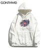 GONTHWID Hoodies Streetwear Hip Hop Galaxy Universe Print Hooded Sweatshirts Harajuku Mens Casual Fleece Pullover Tops Coats