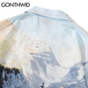 GONTHWID Mountain Flowers Landscape Print Long Sleeve Hawaiian Beach Shirts Streetwear Mens Harajuku Casual Blouse Shirt Tops