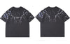 GONTHWID Oversized Tees Shirts Harajuku Lightning Angel Print Tshirts Streetwear Hipster Hip Hop Casual Cotton Short Sleeve Tops