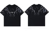 GONTHWID Oversized Tees Shirts Harajuku Lightning Angel Print Tshirts Streetwear Hipster Hip Hop Casual Cotton Short Sleeve Tops