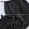 GONTHWID Ribbon Buckle Multi-Pockets Harem Joggers Pants Streetwear 2023 Men Hip Hop Casual Cargo Sweatpants Trousers Pants Male
