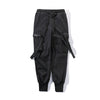 GONTHWID Ribbon Buckle Multi-Pockets Harem Joggers Pants Streetwear 2023 Men Hip Hop Casual Cargo Sweatpants Trousers Pants Male