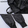 GONTHWID Ribbon Buckle Multi-Pockets Harem Joggers Pants Streetwear 2023 Men Hip Hop Casual Cargo Sweatpants Trousers Pants Male