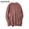 GONTHWID Ripped Destroyed Holes Distressed Sweaters Mens Knitted Pullover Sweater Male Hip Hop Loose Sweater Streetwear
