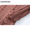 GONTHWID Ripped Destroyed Holes Distressed Sweaters Mens Knitted Pullover Sweater Male Hip Hop Loose Sweater Streetwear