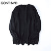 GONTHWID Ripped Destroyed Holes Distressed Sweaters Mens Knitted Pullover Sweater Male Hip Hop Loose Sweater Streetwear